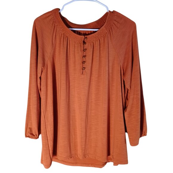 LL Bean Women's Camden Hills Top Size M, Three-Quarter-Sleeve - Picture 1 of 5